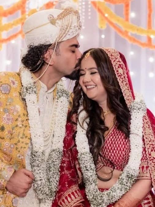 Roopal Tyagi with husband Nomish Bhardwaj.