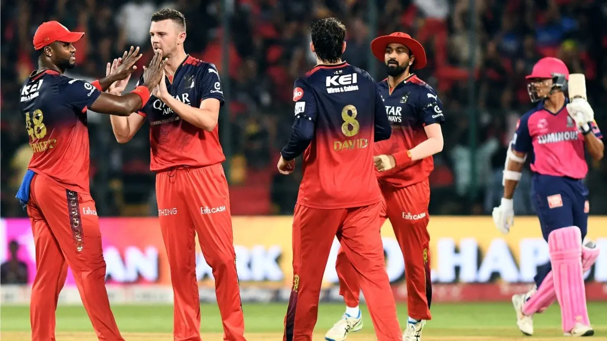'Everybody Needs To Remember...': RCB Coach Flaunts The Abundance Of International Talent Ahead of Crucial LSG Clash In IPL 2025 Royal Challengers Bengaluru pacer Josh Hazlewood celebrates a dismissal during the Rajasthan Royals clash in the IPL 2025