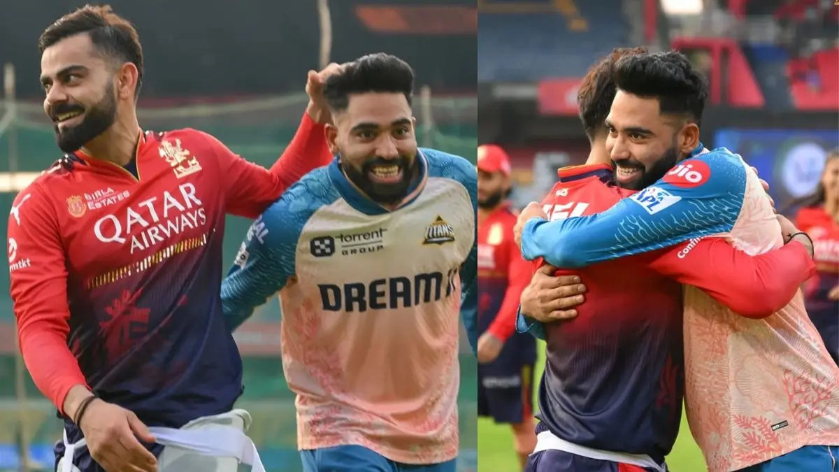 Royal Challengers Bengaluru vs Gujarat Titans Virat Kohli and Mohammed Siraj playing Against each other
