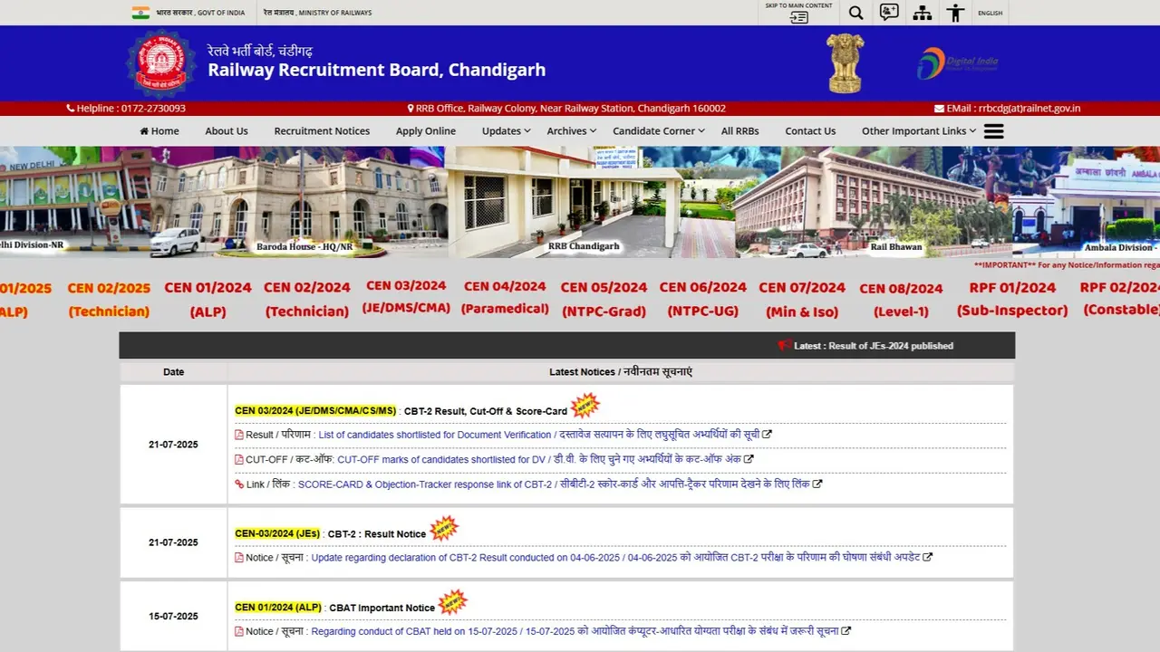 RRB NTPC Result 2025 CBT 1 Scorecard Soon