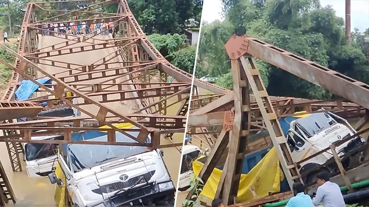 Bridge Over Silchar-Kalain Highway Collapses Weeks After Repair