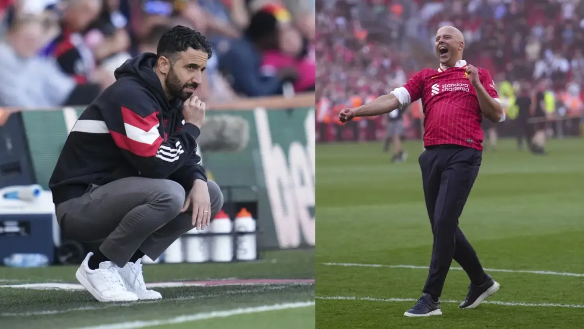 Ruben Amorim and Arne Slot