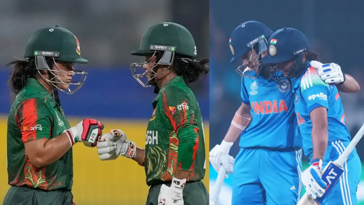 Rubya Haider, Nigar Sultana, Smriti Mandhana and Harmanpreet Kaur