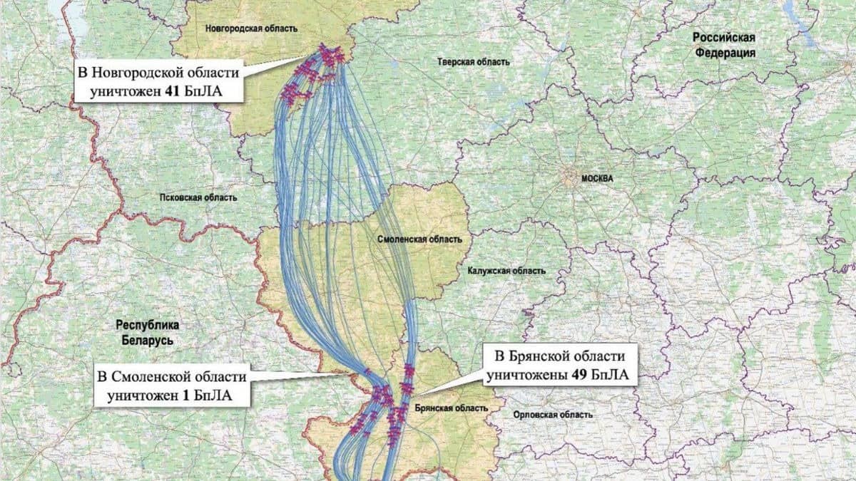 Russia Releases Map Claiming Ukraine Launched Drone Strike on Putin’s Residence