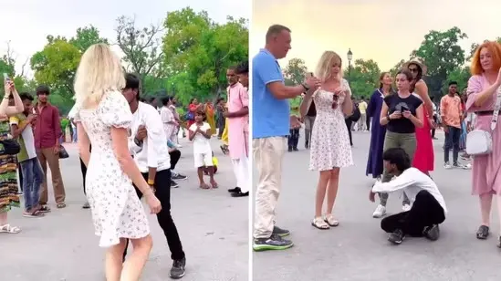 Viral Video: Man Dances Around Russian Tourist At India Gate, Sparks Outrage Russian Women