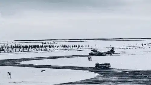 No Less Than A Movie Scene: Aircraft Snowdrifts After Landing Gear Fails At Russian Airport | Watch Russia, Plane, Aircraft, Russian Airport, Drift, Snow Drift