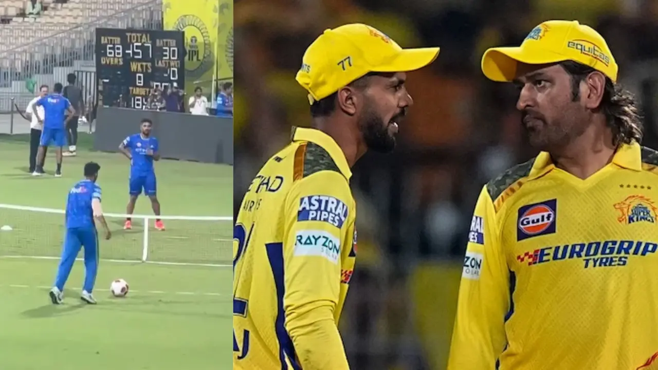 Ruturaj Gaikwad video of playing football with team fans questions his injury as csk in trouble