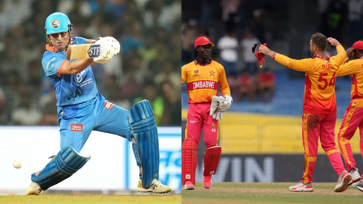 'A Statement Win': Sachin Tendulkar Lauds Sikandar Raza-led Zimbabwe For Win Against Australia In T20 World Cup 2026 Sachin Tendulkar (left), Zimbabwe squad (right)