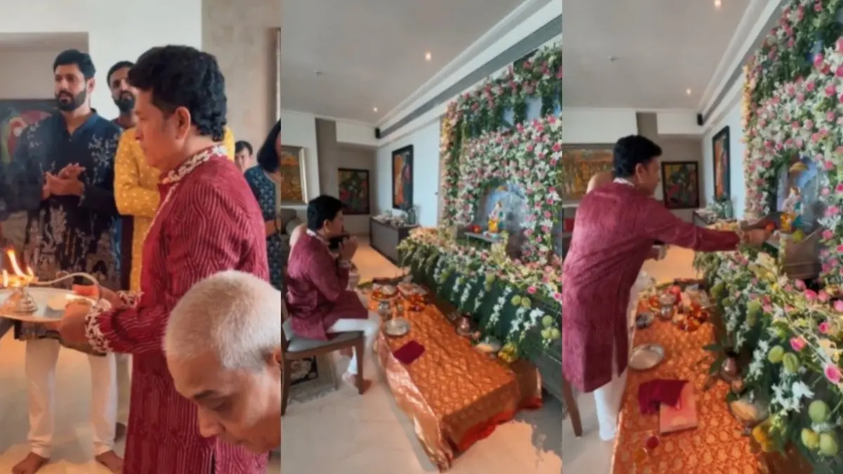 Cricket Legend Sachin Tendulkar Shares Greetings For Ganesh Chaturthi: 'Festivals Feel More Special When Celebrated Together' Sachin Tendulkar performing puja on Ganesh Chaturthi