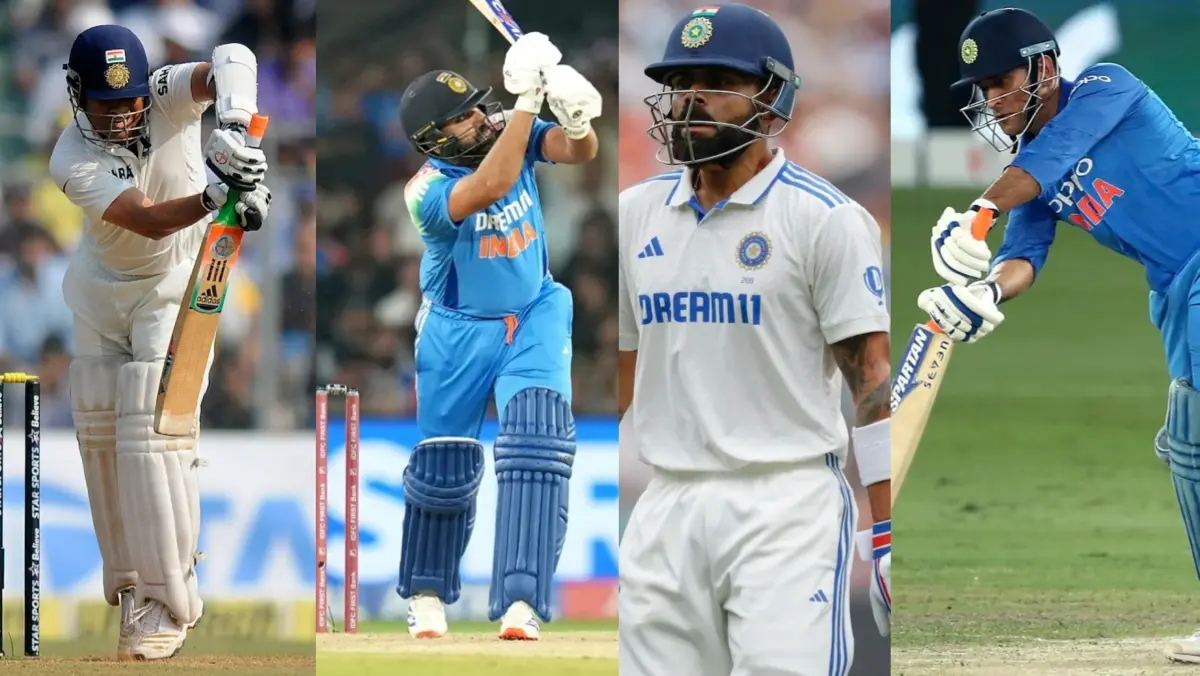 Sachin Tendulkar, Rohit Sharma, MS Dhoni and Virat Kohli