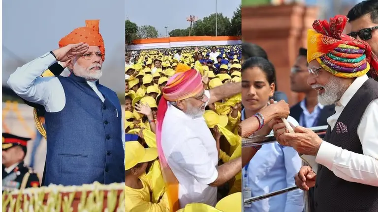 See Pictures: PM Modi Has Turned the Humble Safa Into A Powerful Fashion Statement Over The Years Safas of PM Modi