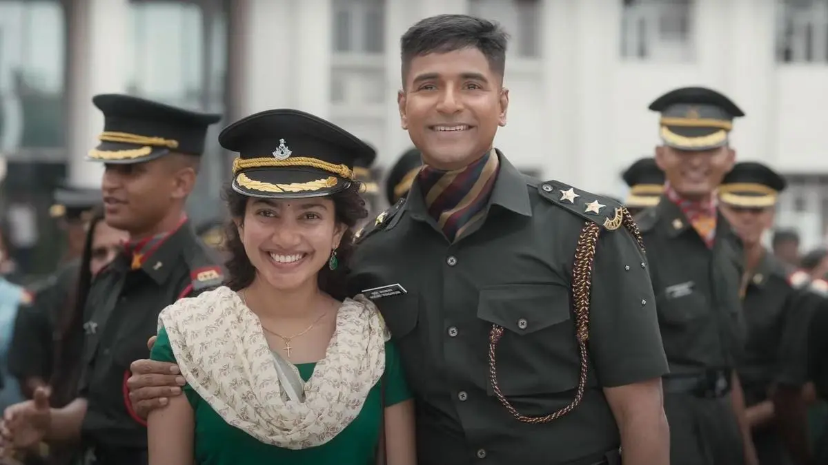 Sai Pallavi and Sivakarthikeyan in a still from Amaran