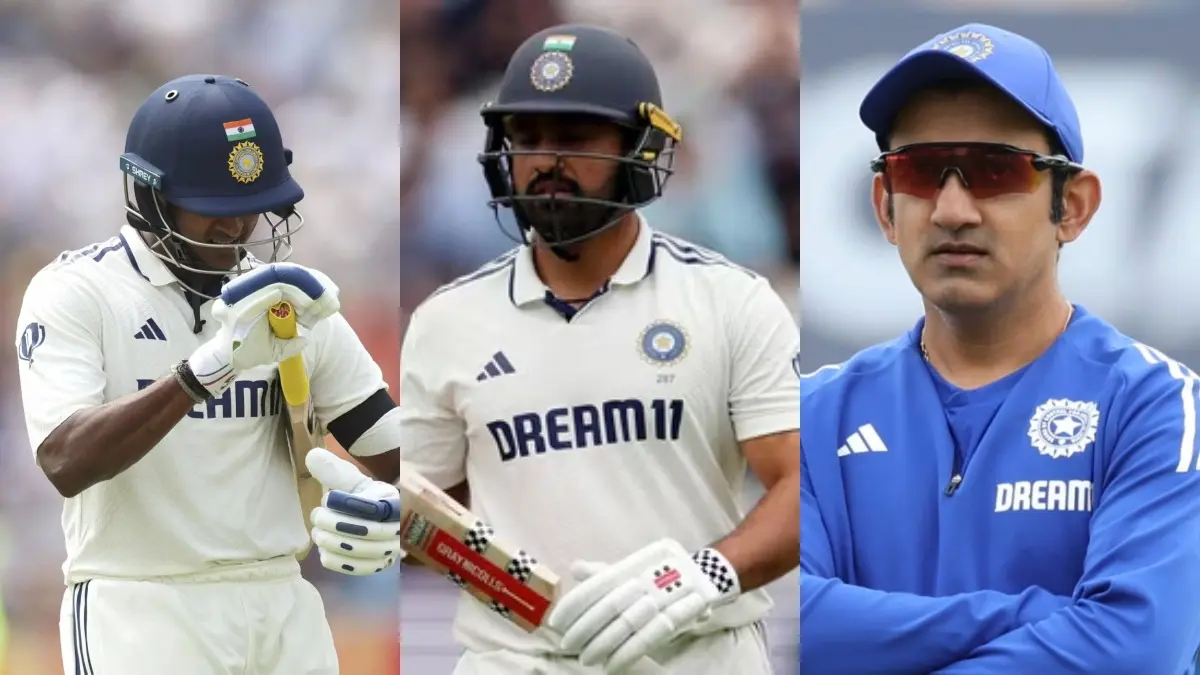 Sai Sudarshan (L), Karun Nair (C), Gautam Gambhir (R)