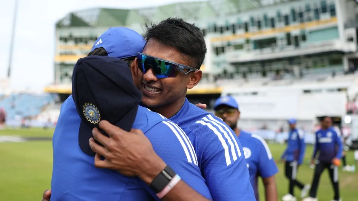 Sai Sudarshan receives his Test cap
