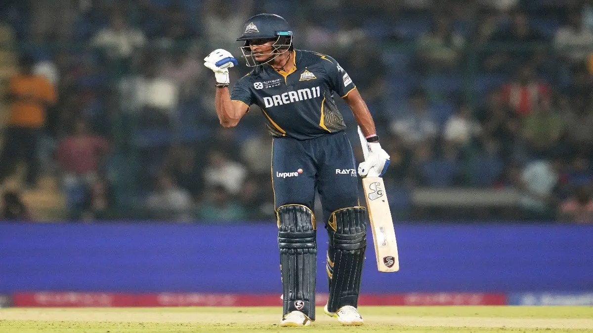 DC vs GT: Sai Sudharsan Continues To Enthrall With Stellar Show, Registers Second IPL Century Against Delhi Capitals Sai Sudharsan celebrates his IPL century