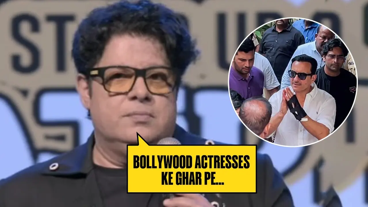 Sajid Khan is presenting a comedy set and took a swipe at Saif Ali Khan's stabbing case
