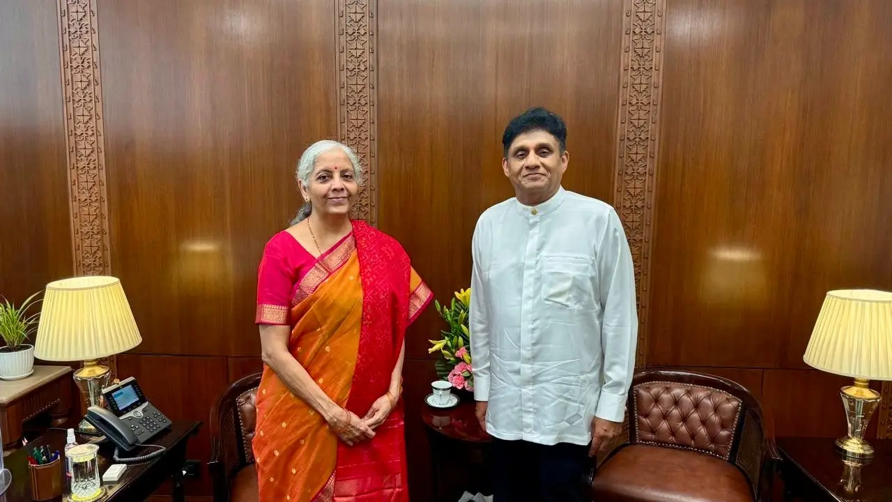 Sajith Premdasa with Nirmala Sitharaman