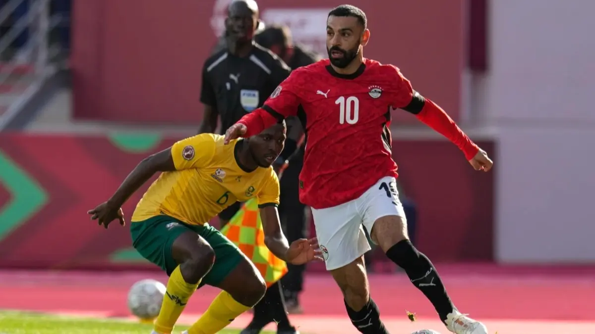 Salah during Africa Cup of Nations