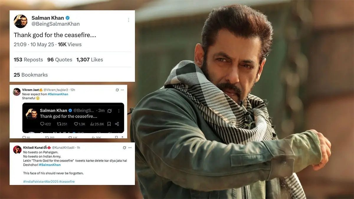 Salman Khan Deletes 'Thank God For Ceasefire' Post After Backlash Over His Silence On Operation Sindoor Salman Khan Reacts To Ceasefire.