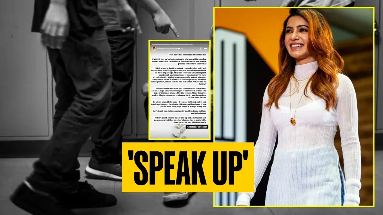 Samantha shared a strongly-worded note against bullying