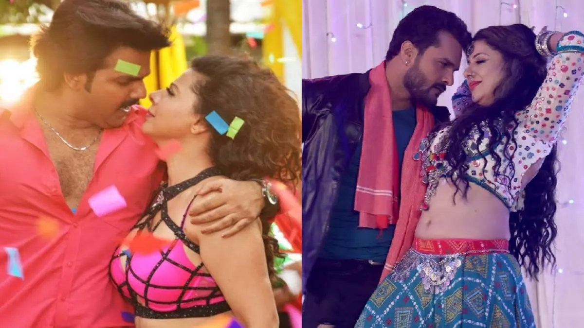 Sambhavna Seth with Pawan Singh, Khesari Lal Yadav