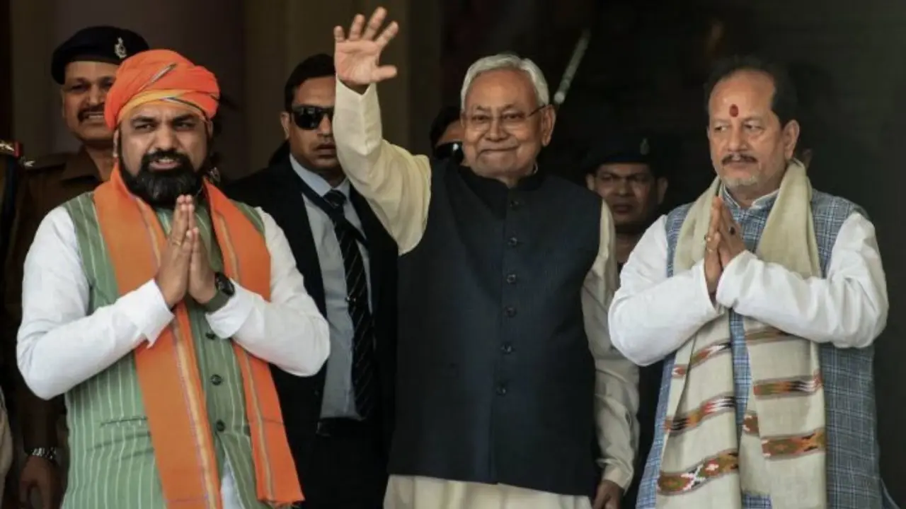 Samrat Choudhary, Nitish Kumar, Vijay Sinha