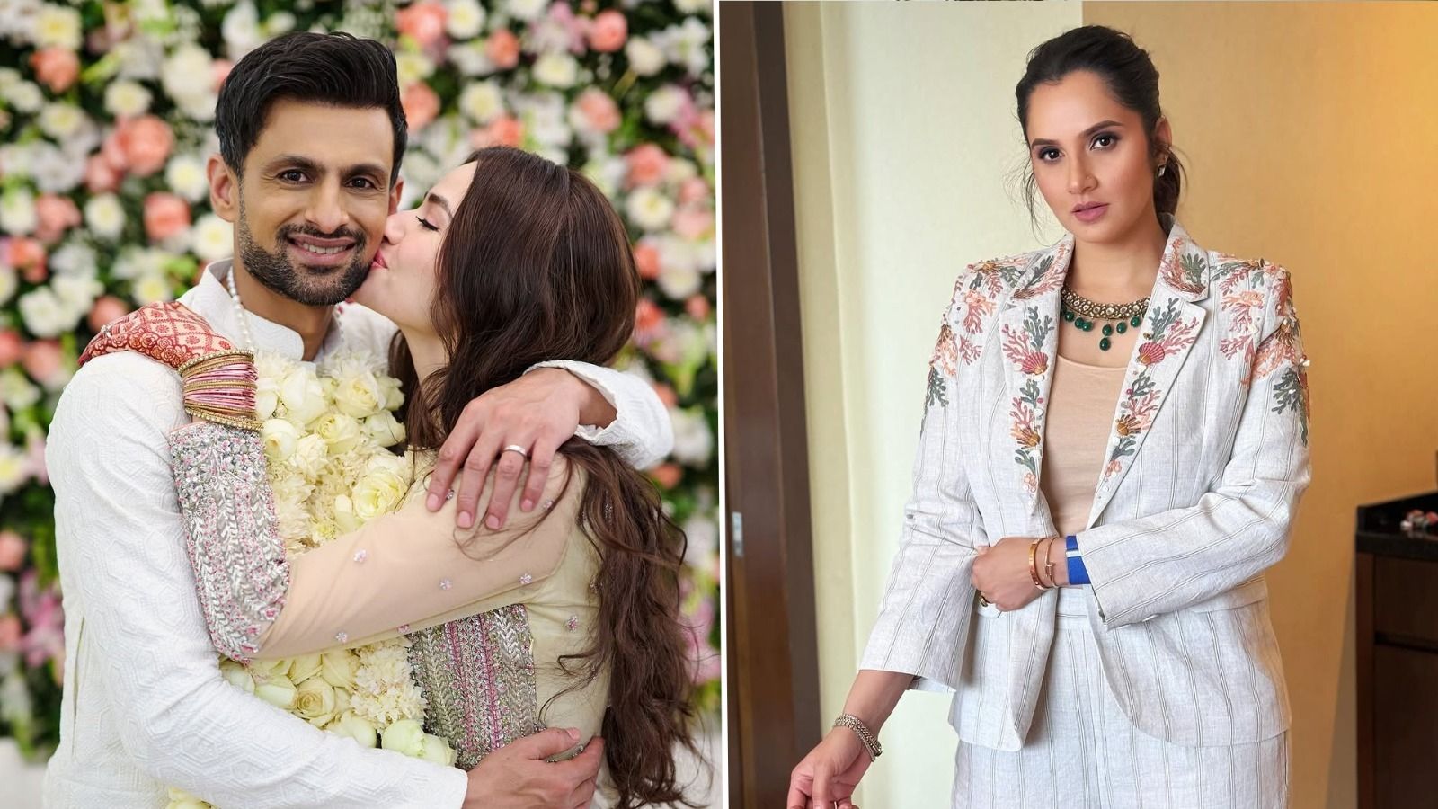 Sania Mirza ex husband shoaib malik share pics with wife sana javed on marriage anniversary