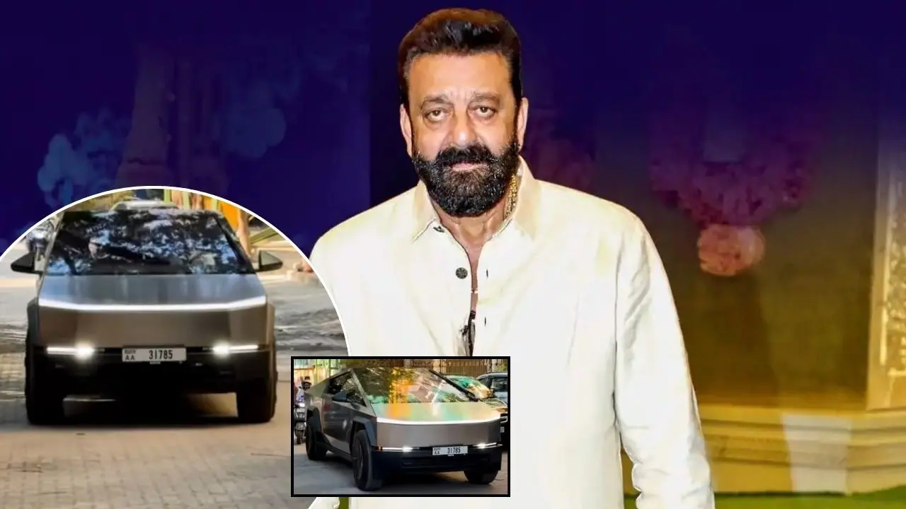 Sanjay Dutt Spotted Cruising In $80,000 Tesla Cybertruck In Mumbai | Watch Sanjay Dutt Spotted Cruising In $80,000 Tesla Cybertruck In Mumbai | Watch