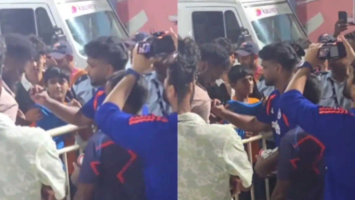 WATCH | Sanju Samson's Heartwarming Gesture Towards Fan Ahead of India's Super 8 Clash vs Zimbabwe Goes Viral Sanju Samson
