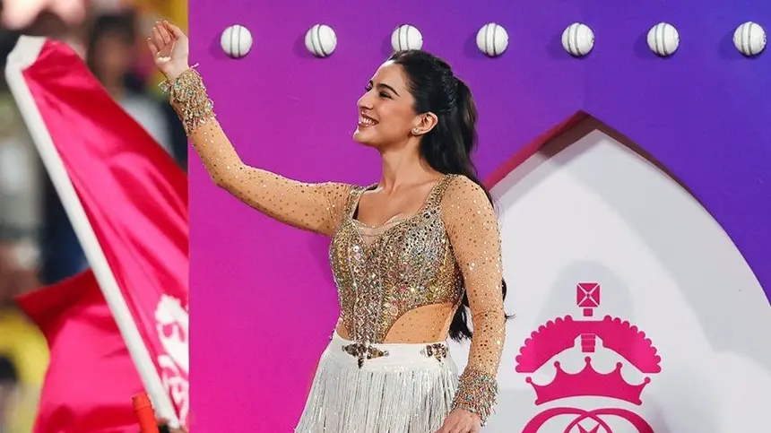 Electrifying Sara Ali Khan Gives The Perfect Start To IPL 2025 Clash Between Rajasthan Royals, Chennai Super Kings Sara Ali Khan performed at the Barsapara Stadium in Guwahati