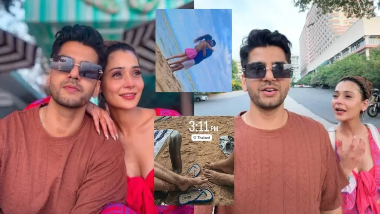 हनीमून के लिए थाईलैंड गई हैं सारा खान, समुद्र किनारे पति कृष पाठक को किया kiss, कपल मसाज का उठाया लुत्फ Sara Khan-Krish Pathak