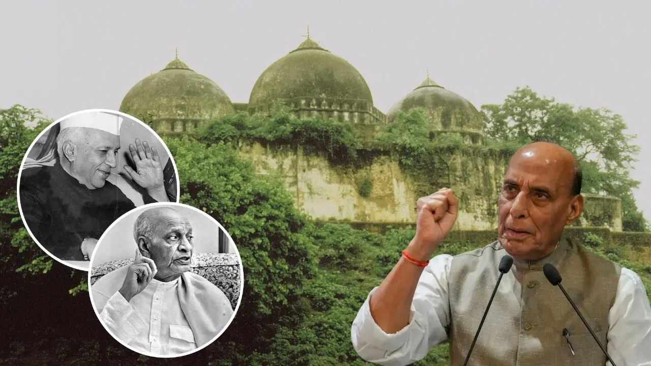 ‘Sardar Vallabhbhai Patel Was Truly Secular’: Rajnath Singh Says Sardar Opposed Nehru's Govt-Funded Babri Masjid Idea