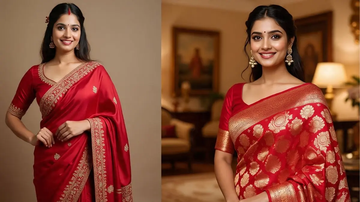 karwa chauth 2025 how to wear saree easily steps and tips saree kaise pahne