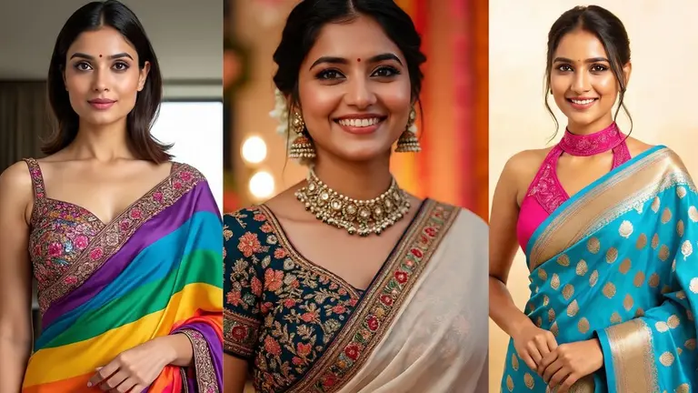 Karwa Chauth 2025 Blouse Designs: पड़ोसन भी पूछेगी टेलर का पता, जब साड़ी के साथ पहनेंगी ब्लाउज के ये नए डिजाइंस, दिखेंगी खूबसूरत karwa Chauth 2025 fancy and stylish blouse designs with saree for married women