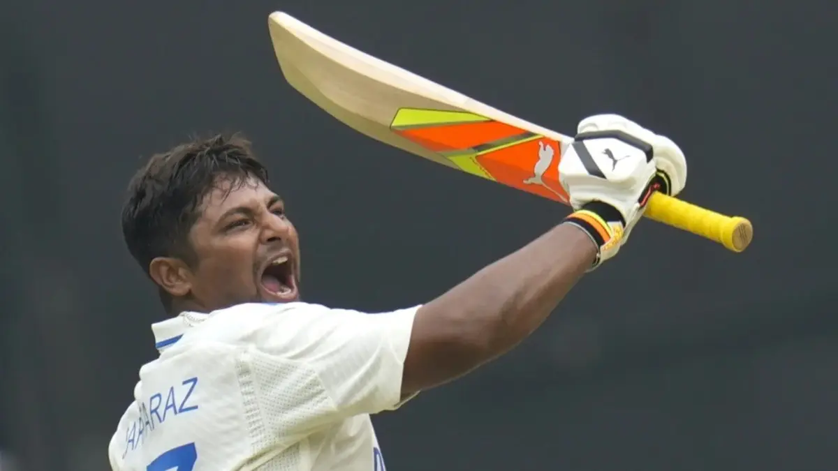 Out-of-Favour Batter Sarfaraz Khan Breaks Silence On His Exclusion From Team India Squad: 'I Try To Stay In Present' Sarfaraz Khan celebrating after scoring a century for India