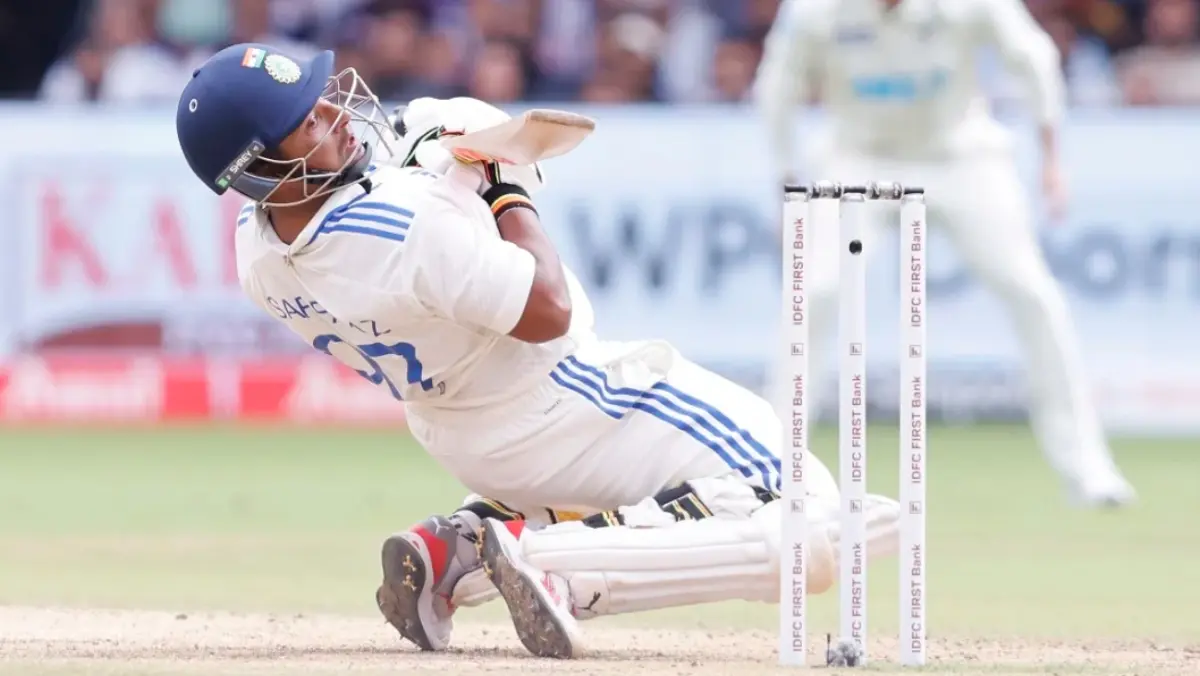 Sarfaraz Khan during the IND vs NZ Test series