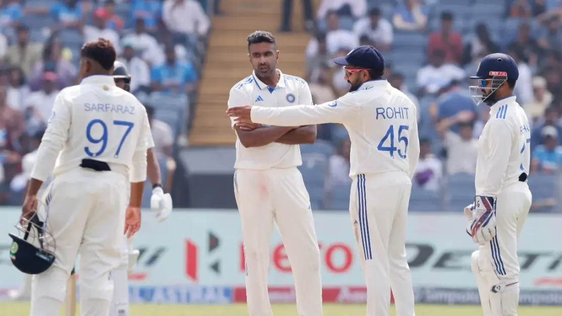 Sarfaraz Khan, Ravichandran Ashwin, Rohit Sharma and Rishabh Pant during IND vs ENG series