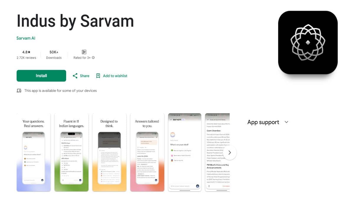 Sarvam launches Indus AI to rival ChatGPT and Gemini: Download guide and key features
