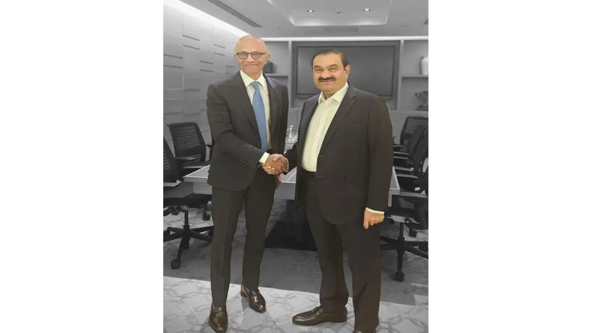 Satya Nadella and Gautam Adani