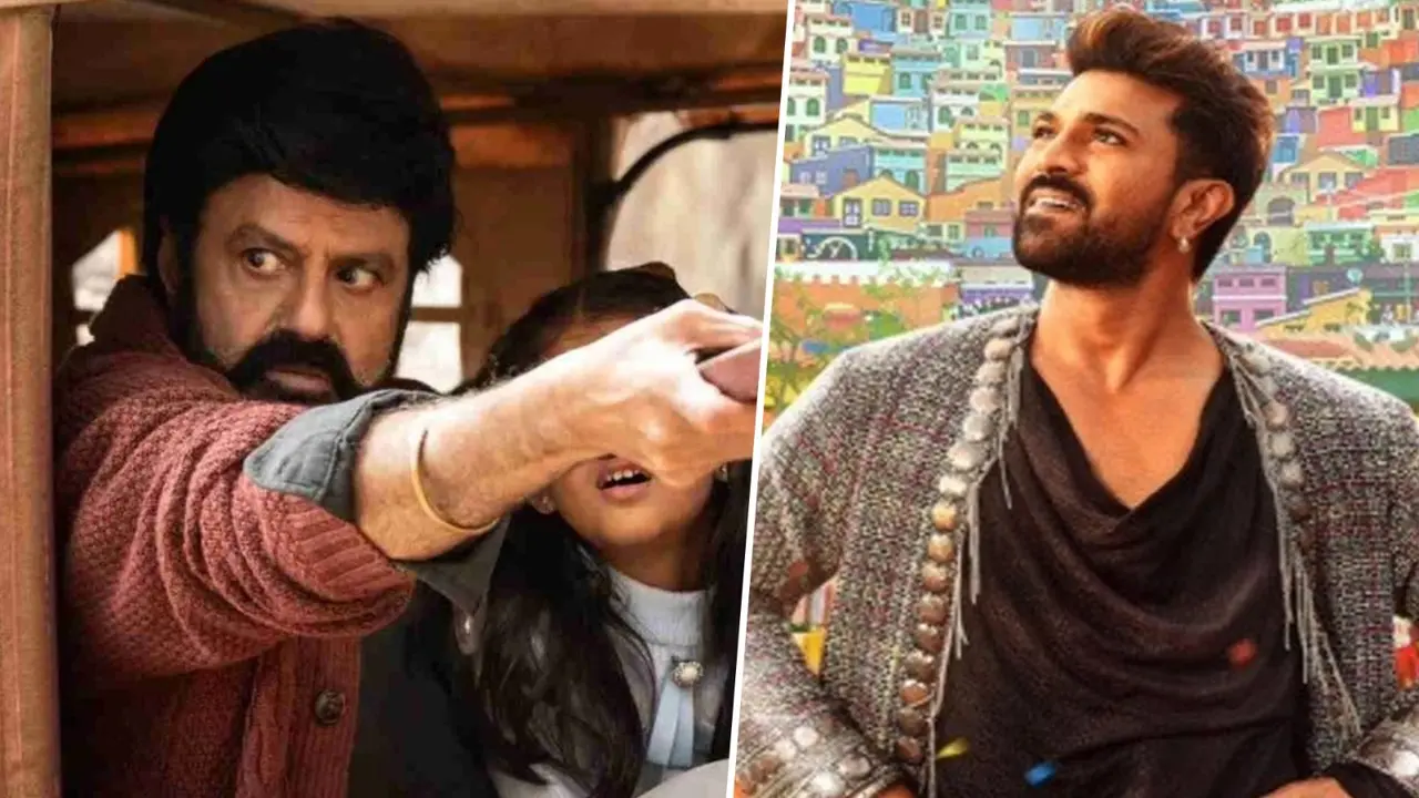 Scene from Daaku Maharaaj and photo of Game Changer