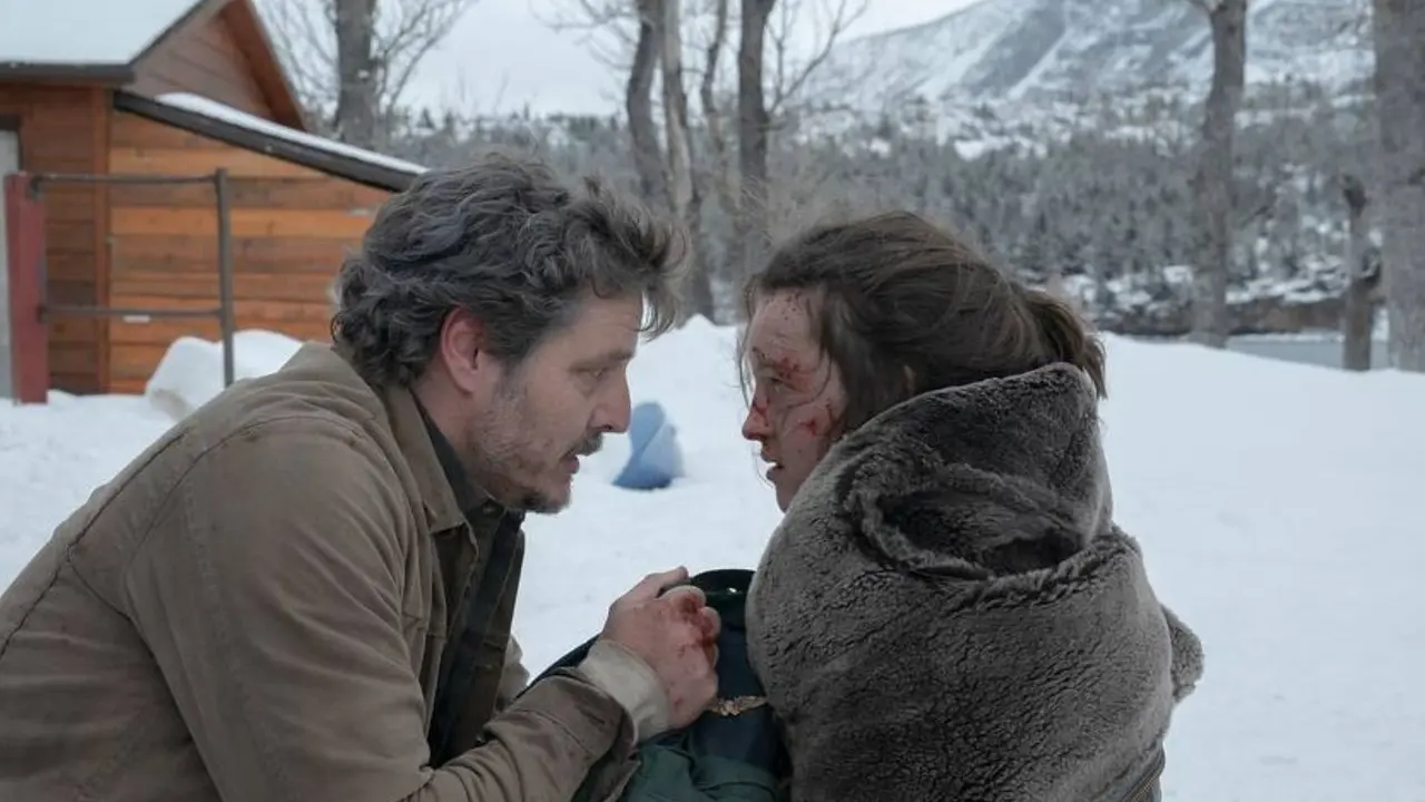Scene from The Last Of Us featuring Pedro Pascal