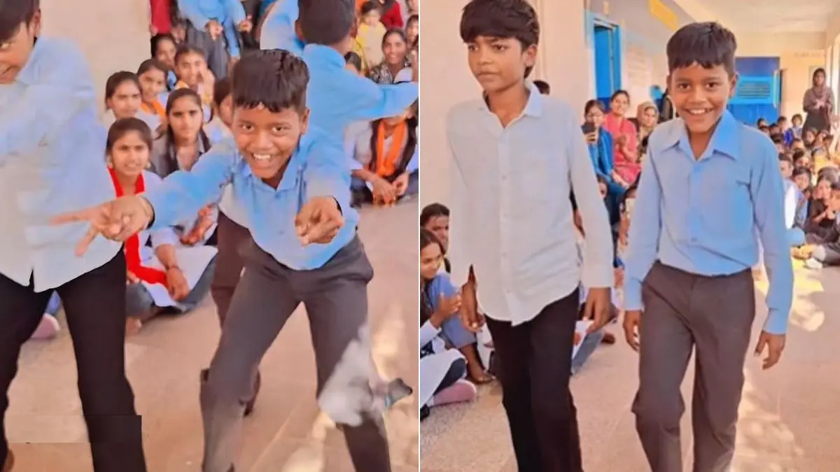 Viral Video: स्कूल में दो लड़कों ने ‘Shararat’ गाने पर लगाए ठुमके, कैप्शन में लिखा- 'अपने छोरे क्या छोरियों से कम हैं' School Boys Dance Dhurandhar Movie Shararat Song