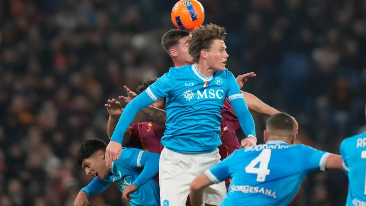 Scott McTominay goes for header