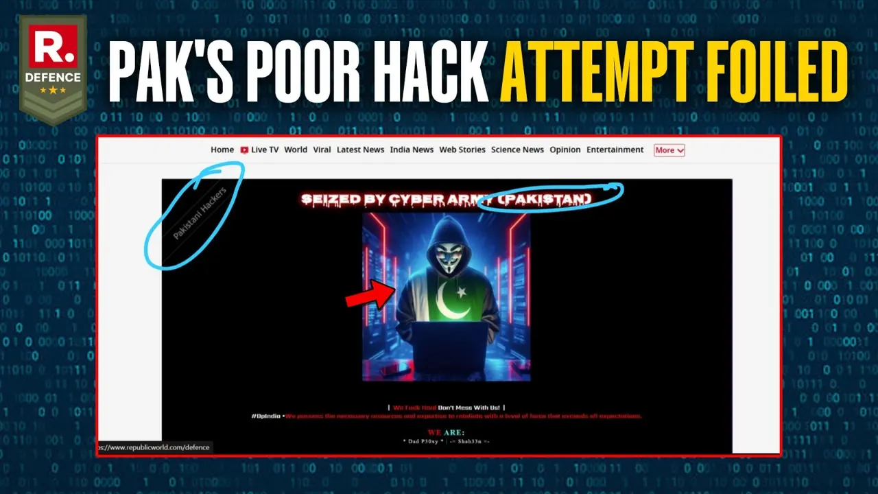 Pakistan Attempts to Hack Republic's Website, Miserably Fails in its Attempt Screenshot of Republic World's website.