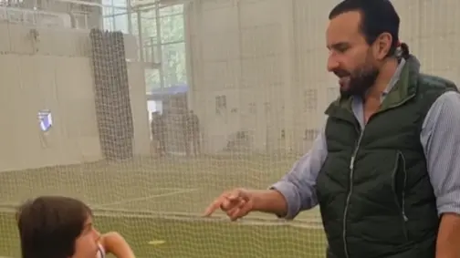 Saif Ali Khan Explains Family's History To Son Taimur As He Learns Cricket At Lord's In London Saif Ali Khan