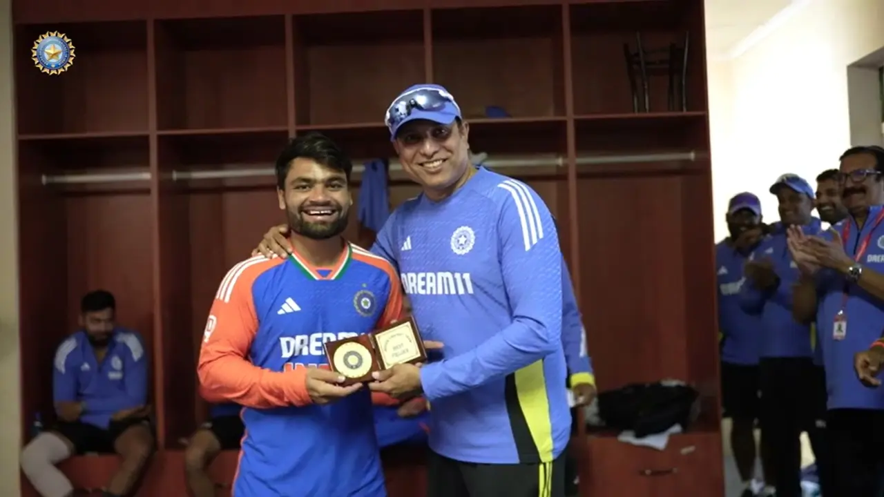 T Dilip Makes Appearance as Fielder Medal Tradition Continues, Rinku Singh Receives Accreditation Rinku Singh, VVS Laxman