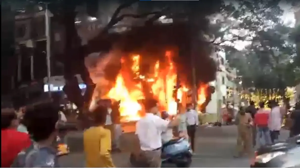 Massive Fire Breaks Out At Electric Vehicle Showroom In Bengaluru