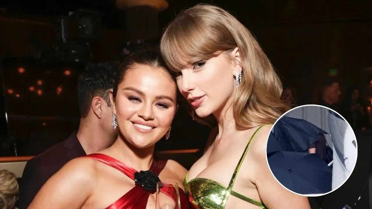 Selena Gomez-Benny Blanco’s Wedding: BFF Taylor Swift Hides Under Umbrella As She Arrives In Santa Barbara | Photos Selena Gomez-Benny Blanco’s Wedding: BFF Taylor Swift Hides Under Umbrella As She Arrives In Santa Barbara | Photos