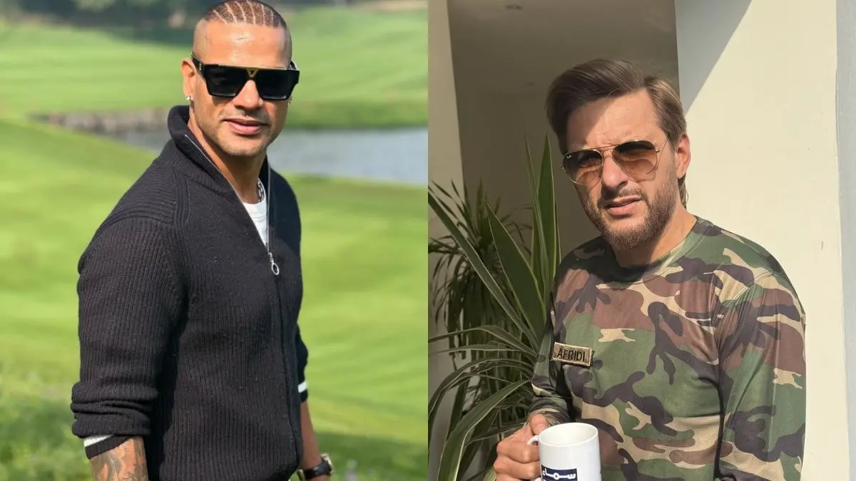 shahid afridi reply on shikhar dhawan kargil mein bhi haraya tha comment viral war on social media pahalgam terror attack