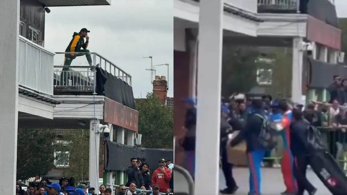 Shahid Afridi Watches Indian Players Leave Stadium